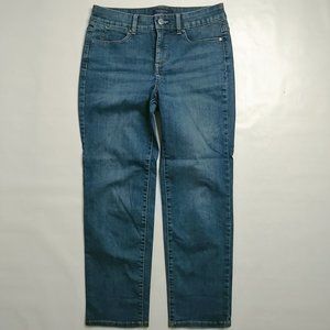 Talbots Simply Flattering 5 Pocket Jeans Medium Wash Size 4